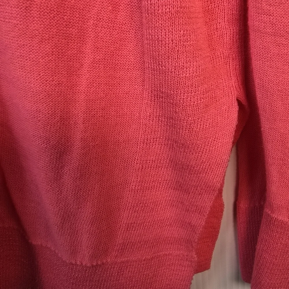 Vineyard Vines Sweater Womens Long Sleeve Scoop Neck Cotton Hot Pink Size L